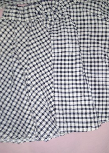 Kız Çocuk Gri Ekose Pilili Etek - Görsel 3