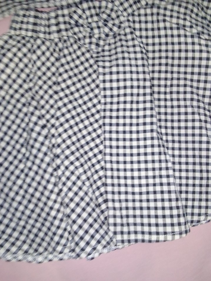 Kız Çocuk Gri Ekose Pilili Etek - Görsel 3