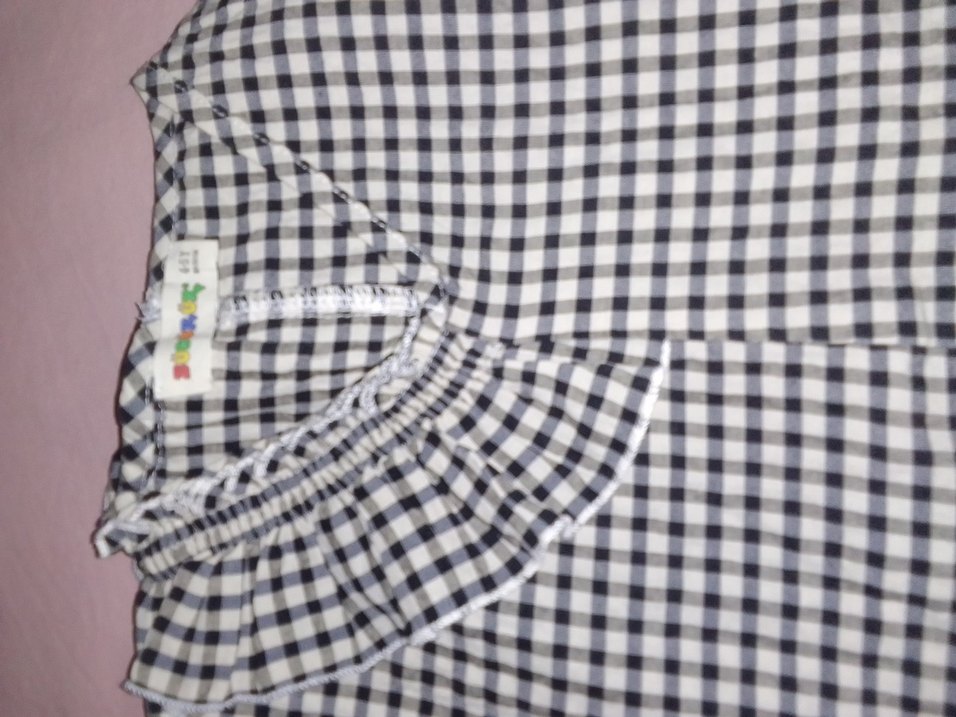 Kız Çocuk Gri Ekose Pilili Etek - Görsel 2