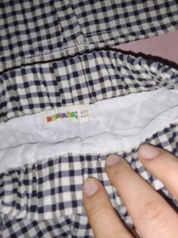 Kız Çocuk Gri Ekose Pilili Etek - Görsel 4