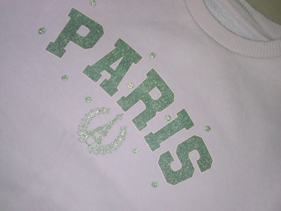 Önü Paris Baskılı Beyaz Sweatshirt - Görsel 2