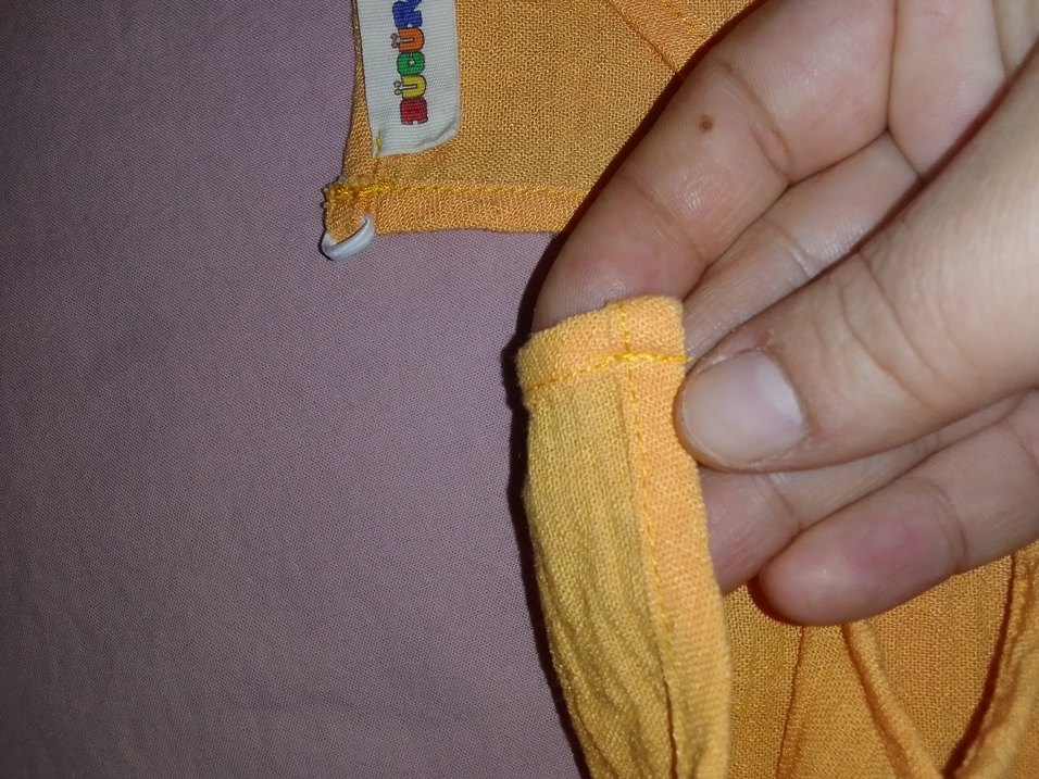 Kız Çocuk Sarı Kolsuz İncili Fırfırlı Bluz - Görsel 3