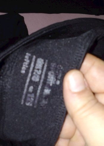 Siyah çocuk Taytı Velcro Detaylı - Görsel 3