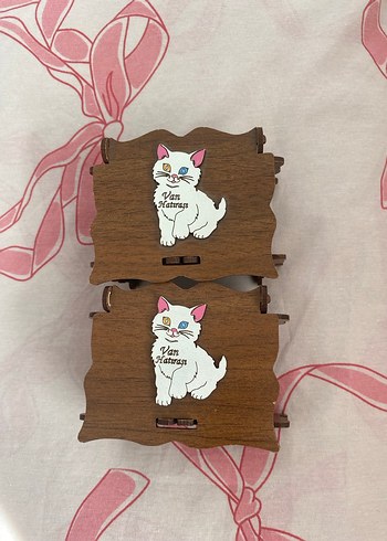 Pastel Renkli Ahşap Kedi Aksesuarı - Görsel 4