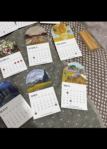 Çiçek ve Manzara Temalı Mini Planlayıcı takvim - Görsel 4