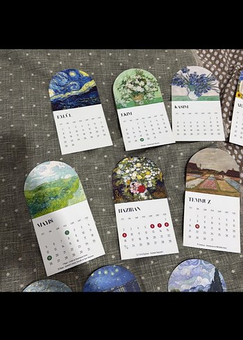 Çiçek ve Manzara Temalı Mini Planlayıcı takvim - Görsel 2
