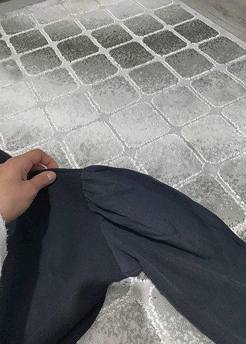 Balon kol triko bluz - Görsel 4