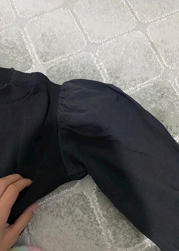 Balon kol triko bluz - Görsel 5