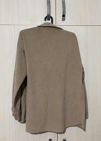 Bej Kadın Süet Düğmeli Gömlek - Görsel 6