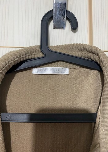 Bej Kadın Süet Düğmeli Gömlek - Görsel 4