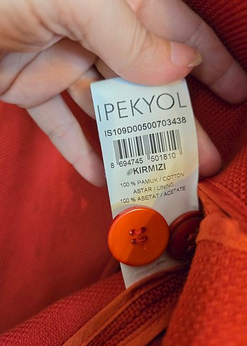38 Beden kırmızı Renk Kısa Kollu Kırmızı Ceket