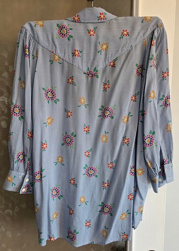 Mavi Jeans Çizgili nakış desenli BohemGömlek
