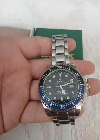 Rolex Klasik Rock Punk Mavi Saat Çelik kasa