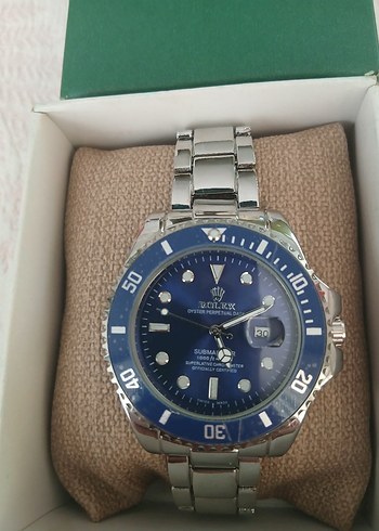 Rolex Mavi Klasik Erkek Saat Çelik kasa