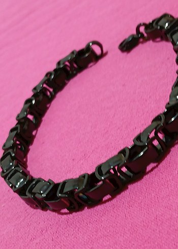 Siyah Gotik Erkek Bileklik - Görsel 4