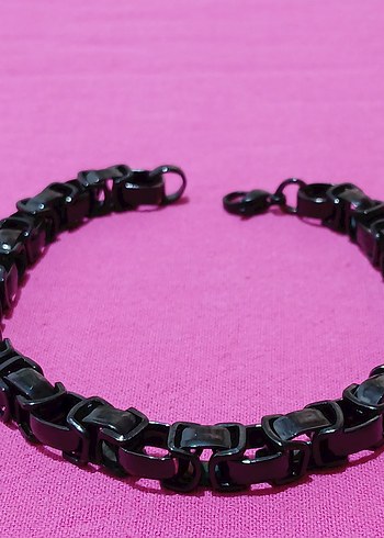 Siyah Gotik Erkek Bileklik - Görsel 2