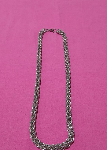 Gri Renk Zincir Erkek Kolye - Görsel 7