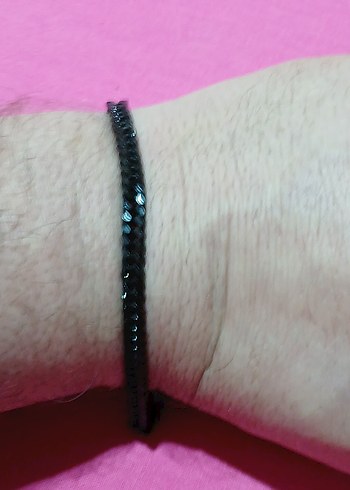 Yılan Desenli siyah bileklik ÇELİKTİR - Görsel 6