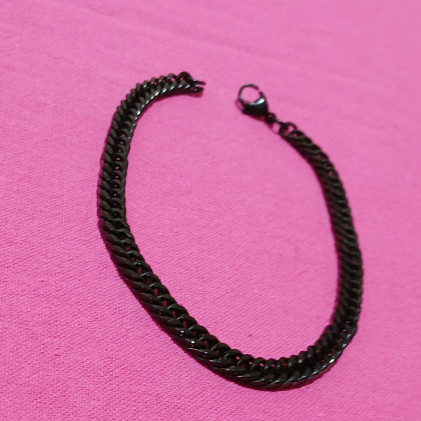 Yılan Desenli siyah bileklik ÇELİKTİR - Görsel 5