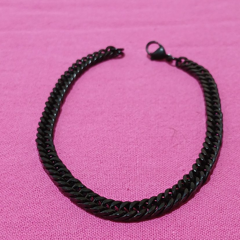 Yılan Desenli siyah bileklik ÇELİKTİR - Görsel 4