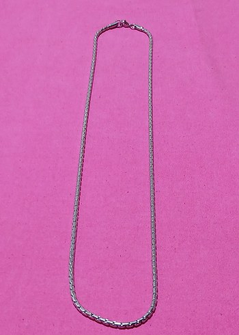 Uzun Gri Yılan Desenli Zincir Kolye ÇELİKTİR - Görsel 6