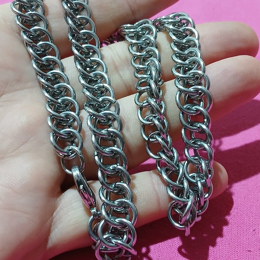 Parlak Zincir Erkek Kolye - Görsel 5