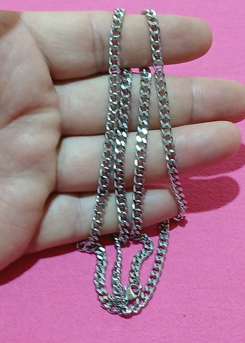 Gri Minimalist Zincir Kolye ÇELİKTİR - Görsel 6