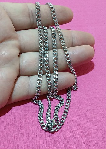 Gri Minimalist Zincir Kolye ÇELİKTİR - Görsel 7