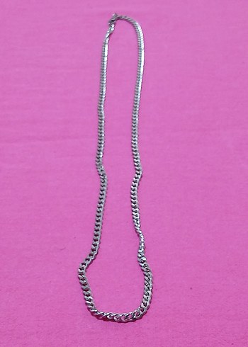 Gri Minimalist Zincir Kolye ÇELİKTİR - Görsel 3