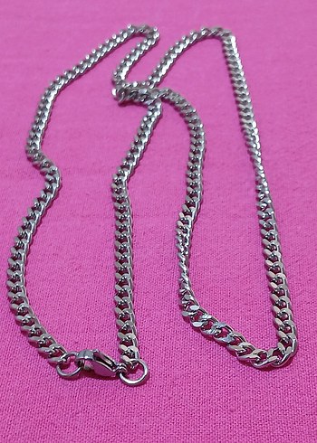 Gri Minimalist Zincir Kolye ÇELİKTİR - Görsel 2