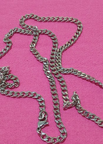 Gri Minimalist Zincir Kolye ÇELİKTİR - Görsel 5