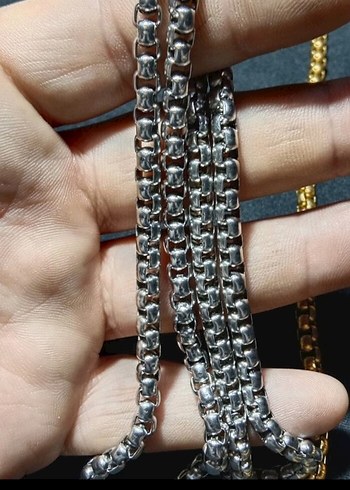 Gri Zincir Detaylı Rock Punk
