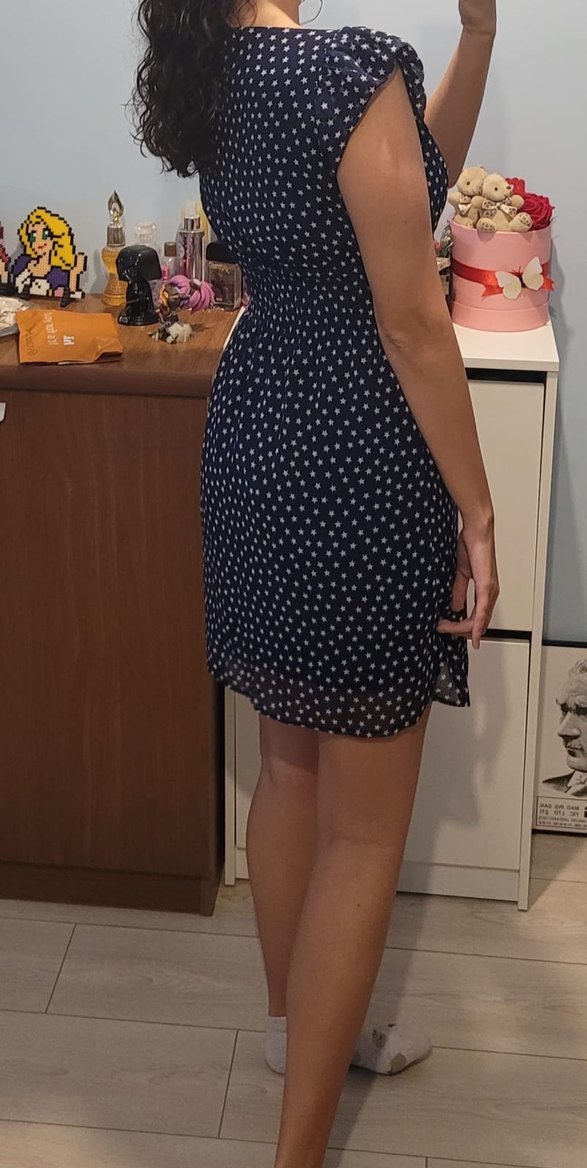 Lacivert Günlük Elbise - Görsel 2