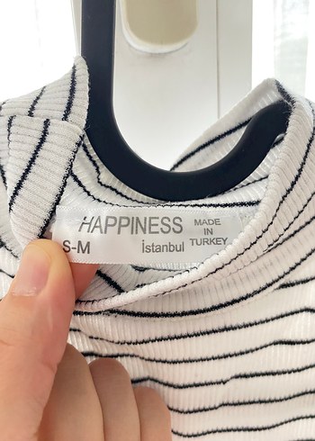 Happiness Çizgili Gri Beyaz Atlet