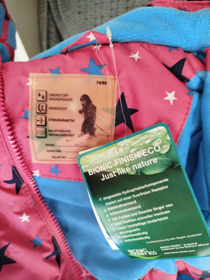 Renkli Desenli Kız Çocuk Kapüşonlu Mont - Görsel 2