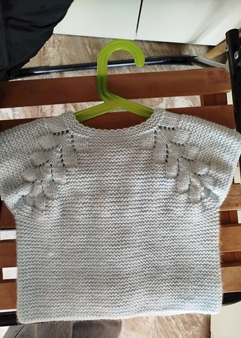 Kız Çocuk El Örgüsü Bebek Yeleği - Görsel 2