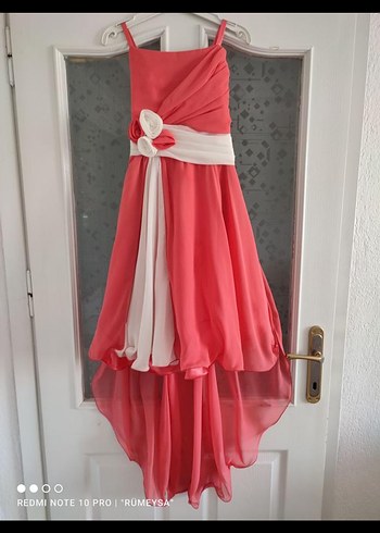 Pembe Drapeli Kız Elbisesi