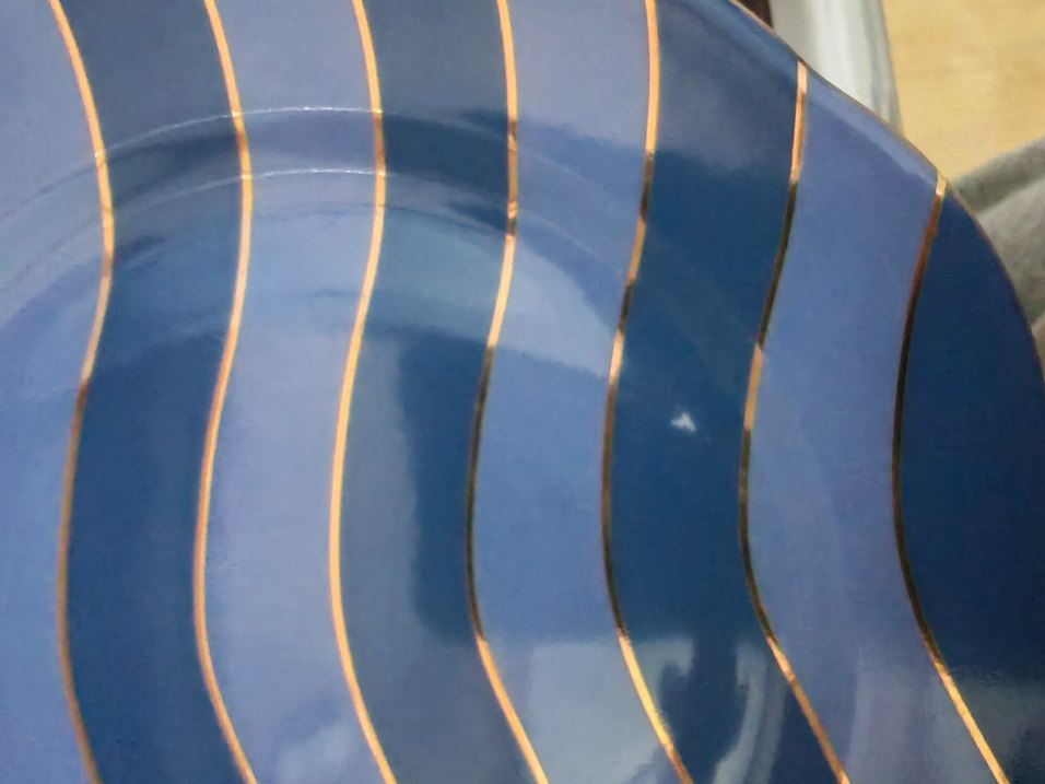 Zsa zsa zsu mavi yeşil porselen tabak - Görsel 5