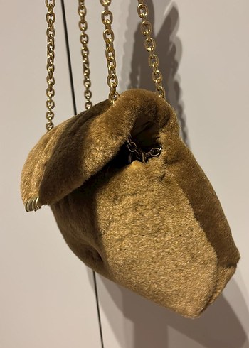 Mango Kürklü Kadın Haki Çanta - Görsel 5