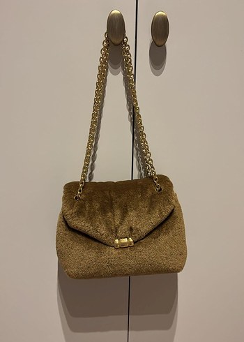 Mango Kürklü Kadın Haki Çanta - Görsel 3