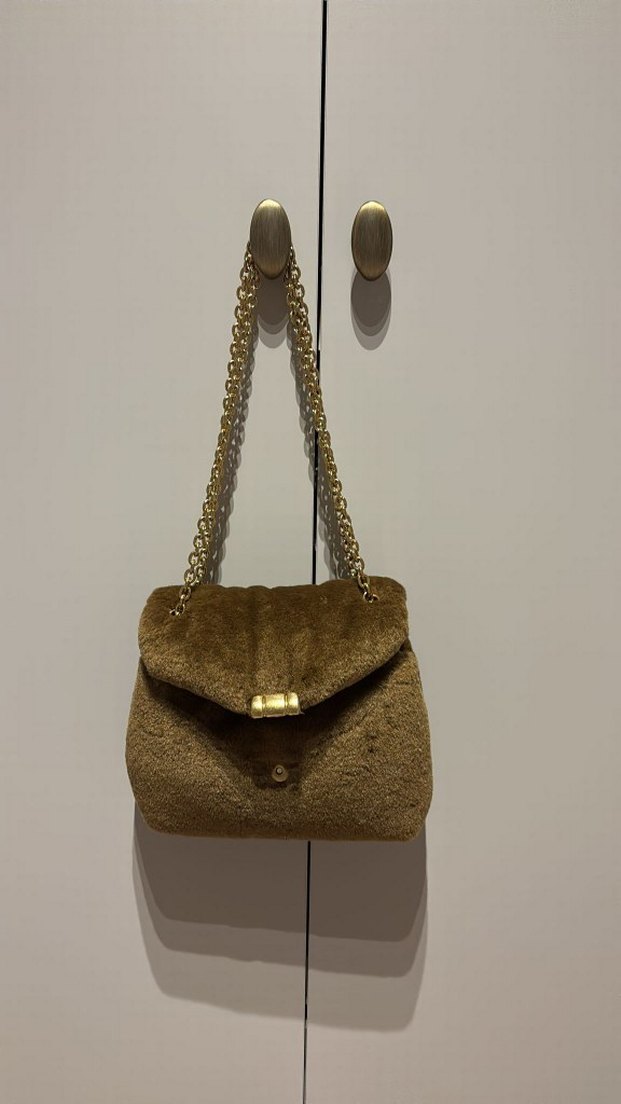 Mango Kürklü Kadın Haki Çanta - Görsel 2