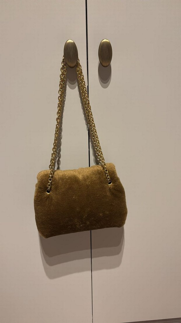 Mango Kürklü Kadın Haki Çanta - Görsel 4