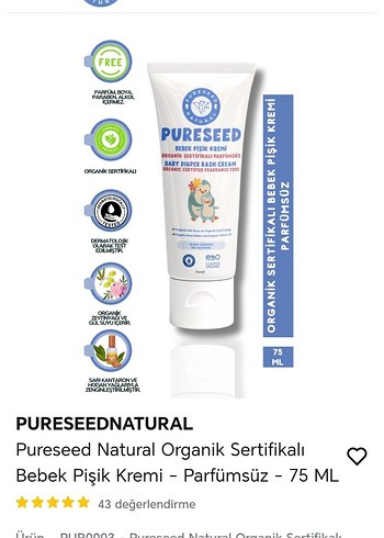 Pureseed Organik Bebek Şampuanı ve Pişik Kremi - Görsel 2