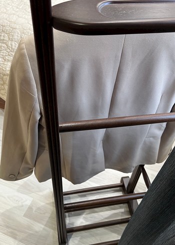 42 Beden Koton Bej Kadın Düğmeli Blazer Ceket