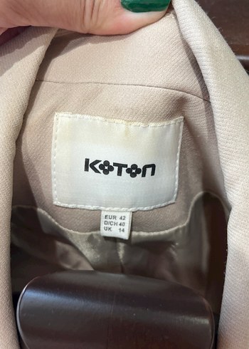 Koton Koton Bej Kadın Düğmeli Blazer Ceket
