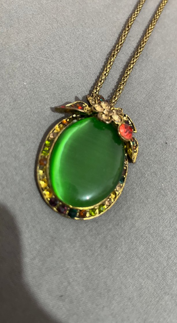 Çiçek Detaylı Uzun Renkli Kadın Kolye - Görsel 4