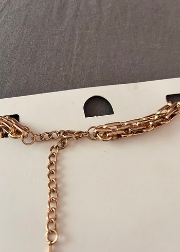 Renkli Taşlı Kısa Zincir Bohem Kolye - Görsel 5