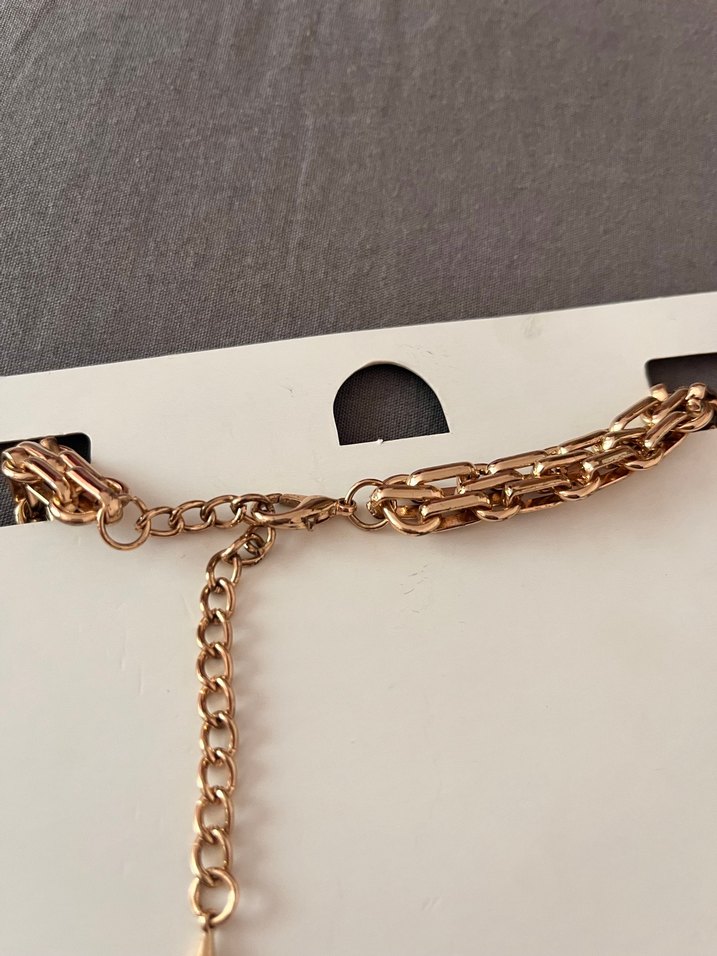 Renkli Taşlı Kısa Zincir Bohem Kolye - Görsel 5