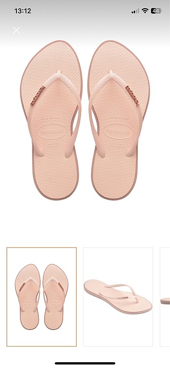 37,5 Beden Havaianas slim point rose