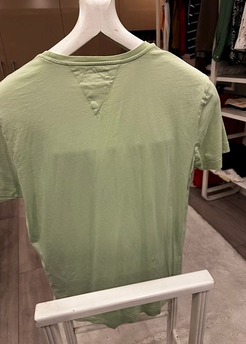 Yeşil Keten Erkek Tişört - Görsel 4